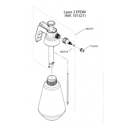 Pulvérisateur à main à pression préalable LASER 2 VITON - 1,5L - LASER INDUSTRIE