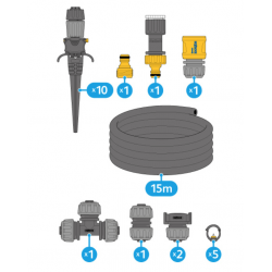 Kit d'arrosage complet Easy Drip Universel pour surface de 10m2 - HOZELOCK