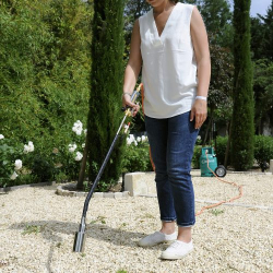 Désherbeur thermique à gaz 1 bruleur alimenté par bouteille pour éliminer les mauvaises herbes - HOZELOCK