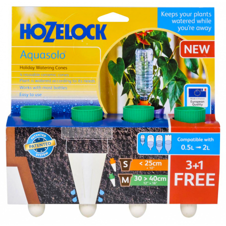 PACK 4 Cônes d'arrosage Aquasolo M pour pot de 40cm - HOZELOCK