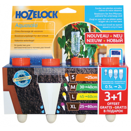 PACK 4 Cônes d'arrosage Aquasolo XL pour pot de 80cm - HOZELOCK