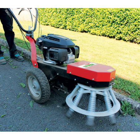 Désherbeur mécanique motorisé Bin'Brush pour surface imperméable - YVMO