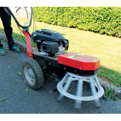 Désherbeur mécanique motorisé Bin'Brush pour surface imperméable - YVMO