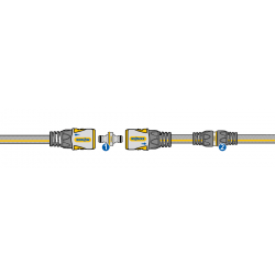 Raccord d'arrosage pour réparation de tuyau gamme PRO - diamètre 15mm et 19mm - HOZELOCK