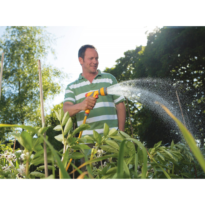 PACK - Dévidoir de jardin automatique Auto Reel de 20m de tuyau d'arrosage  + Pistolet d'arrosage Multi Spray Plus - HOZELOCK