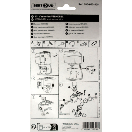 Kit d'entretien pour pulvérisateur VERMOREL - BERTHOUD