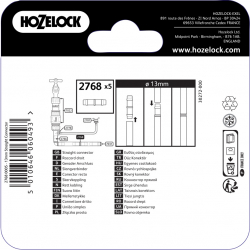 Raccord droit pour tuyau de diametre 13mm pour arrosage automatique - HOZELOCK