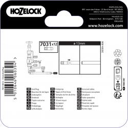 Bouchons fin de ligne pour tuyau d'arrosage automatique de 13 mm - HOZELOCK