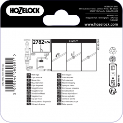 Crochets muraux par 12 pour tuyau d'arrosage automatique de 4 mm - HOZELOCK