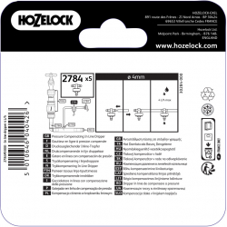 Goutteur à compensation de pression en ligne pour tuyau d'arrosage automatique de 4 mm - HOZELOCK