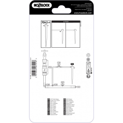 Goutteur à compensation de pression de fin de ligne Asta sur pic par 5 pour tuyau d'arrosage automatique de 4 mm - HOZELOCK