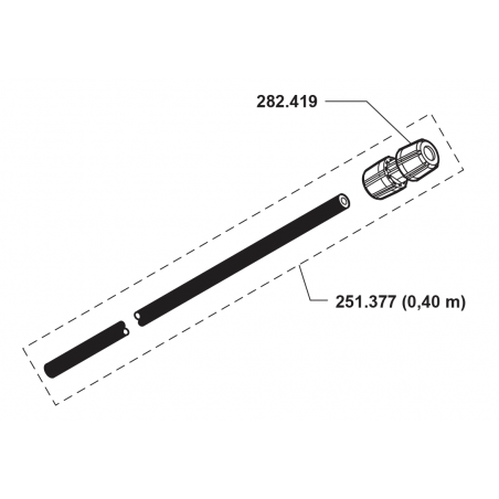 Allonge de lance composite de 40 cm pour pulvérisateur ELYTE / FLORALY - BERTHOUD