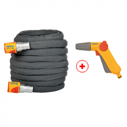 PACK - Ensemble raccords + tuyau d'arrosage hybride de 25m TUFFHOZE + Pistolet d'arrosage Jet Spray - HOZELOCK