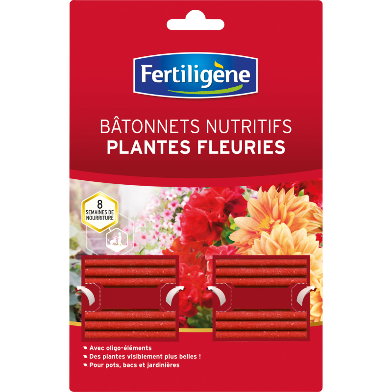 Bâtonnets nutritifs plantes fleuries - Carte de 40 bâtons - FERTILIGENE Bâtonnets nutritifs plantes fleuries - Carte de 40 bâtons - FERTILIGENE