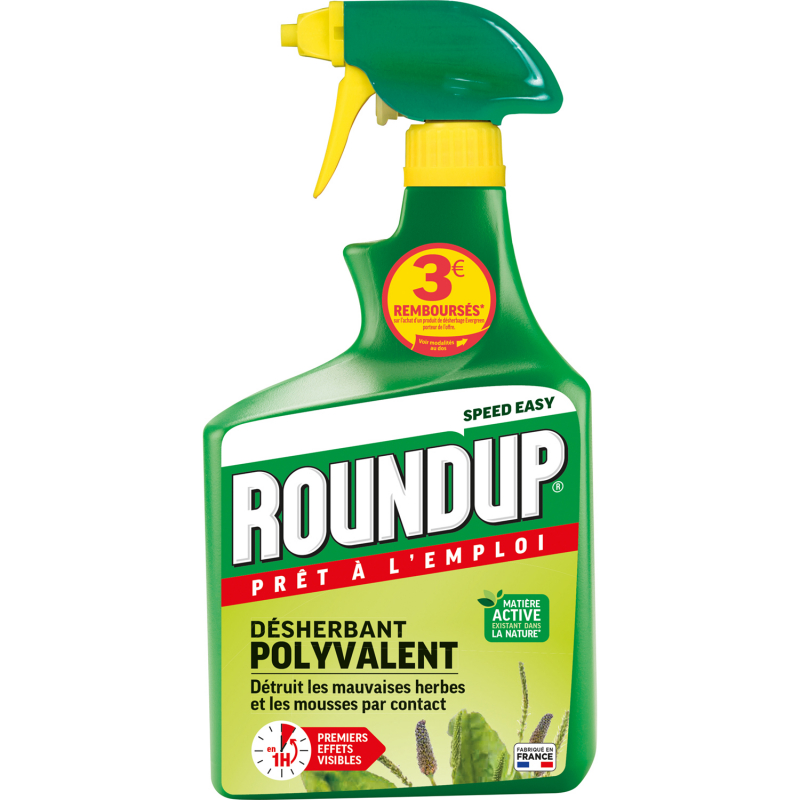 Désherbant jardin polyvalent prêt à l’emploi - Pulvérisateur de 1L - ROUNDUP Désherbant jardin polyvalent prêt à l’emploi - Pulvérisateur de 1L - ROUNDUP