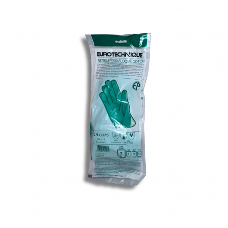 Gants de protection chimique vert en nitrile