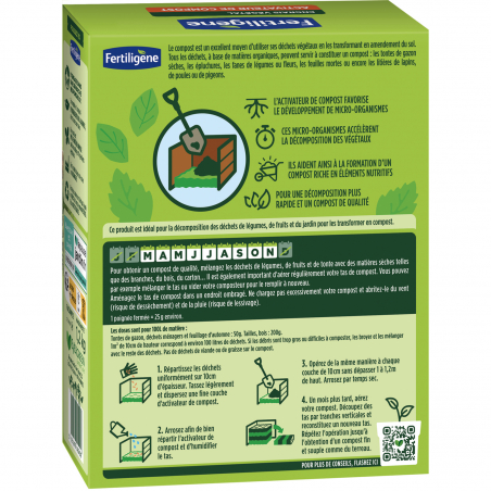 Activateur de compost - Etui de 1.2KG - FERTILIGENE - Agrément 0100032