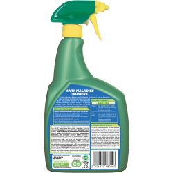 Anti-oïdium rosiers - Pulvérisateur de 800ML - FERTILIGENE - Agrément 0100032