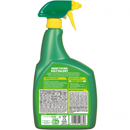 Insecticide polyvalent prêt à l’emploi - Pulvérisateur de 800ML - FERTILIGENE - Agrément 0100032