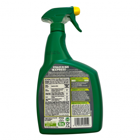 Insecticide pyrales du buis express - prêt à l’emploi - Pulvérisateur de 700ML - FERTILIGENE - Agrément 0100032