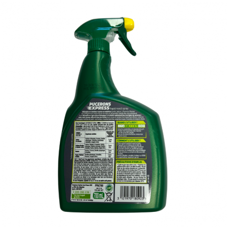 Insecticide pucerons express prêt à l’emploi - Pulvérisateur de 700ML - FERTILIGENE - Agrément 0100032