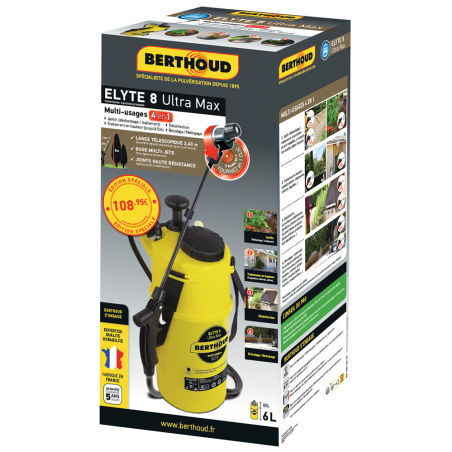PACK - Pulvérisateur Jardin ELYTE 8 Ultra max BERTHOUD + Anti-maladies potager et arbres fruitiers 250ML FERTILIGENE