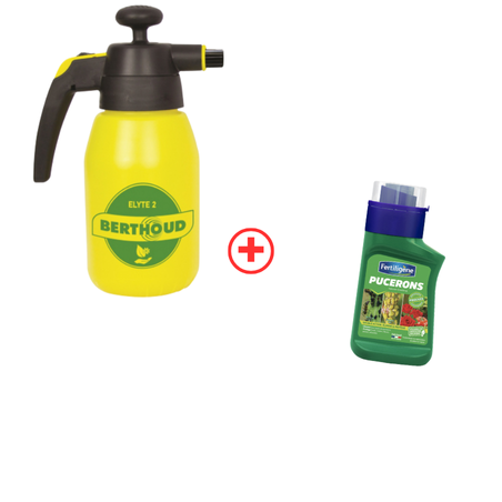 PACK - Pulvérisateur Jardin à main  ELYTE 2 360° - BERTHOUD + Insecticide pucerons 250ML - FERTILIGENE