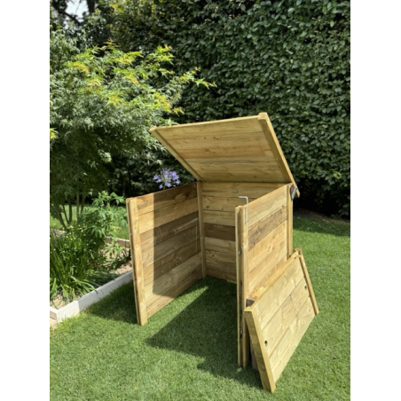 Composteur de jardin en bois 400L classique - GARDIGAME