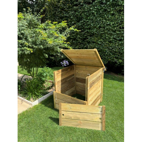 Composteur de jardin en bois 400L classique - GARDIGAME