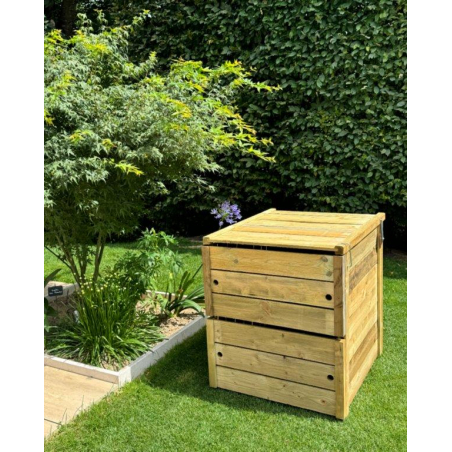 Composteur de jardin en bois 400L classique - GARDIGAME