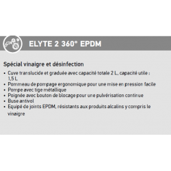 Pulvérisateur à main à pression préalable ELYTE 2  360°- 1,5L - BERTHOUD