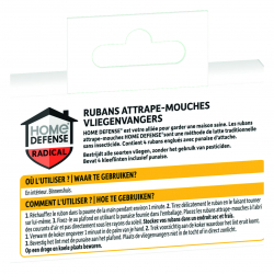 Rubans attrape-mouches - Etui 4 rubans - HOME DEFENSE