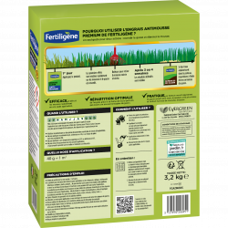 Engrais gazon anti mousse - Sac 2,8kg - FERTILIGENE - Agrément 0100032