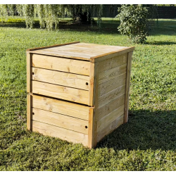 Composteur de jardin en bois 300L classique sans outils - GARDIGAME