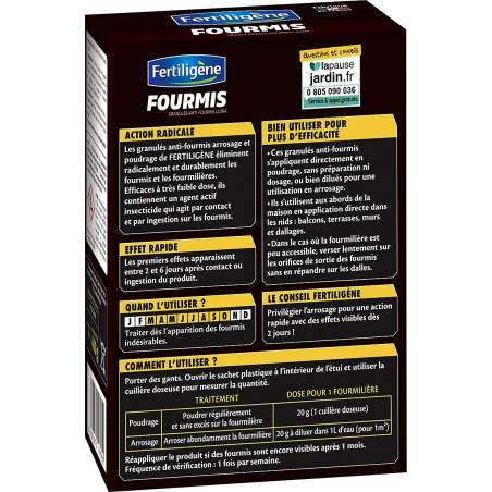 Anti-fourmis en granulés - Etui 400g - FERTILIGENE