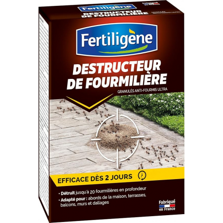 Destructeur de fourmilières en granulés - Etui 400g - FERTILIGENE