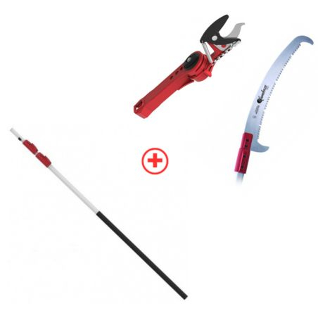 PACK - Allonge télescopique + Outil scie + Outil Sécateur - KAMIKAZE