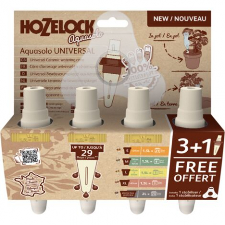 PACK 4 Cônes d'arrosage Aquasolo L pour pot de 65cm - HOZELOCK