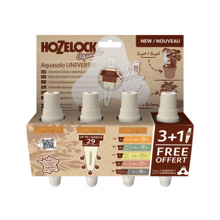 PACK 4 Cônes d'arrosage Aquasolo S pour pot de 25cm - HOZELOCK