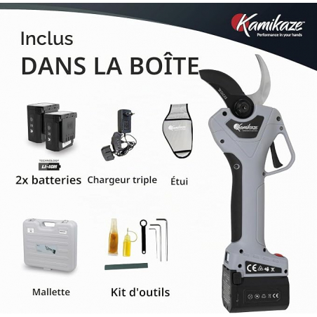 Sécateur électrique pro diamètre 40mm - KAMIKAZE