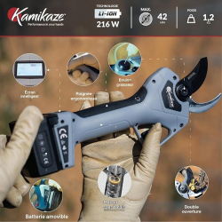 Sécateur électrique pro diamètre 40mm - KAMIKAZE