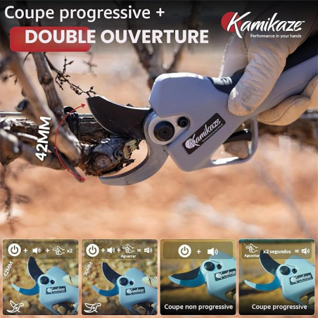 Sécateur électrique pro diamètre 40mm - KAMIKAZE