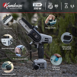 Tronçonneuse électrique semi-pro avec 1 batterie - KAMIKAZE