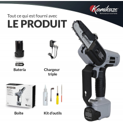 Tronçonneuse électrique semi-pro avec 1 batterie - KAMIKAZE