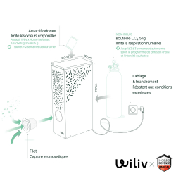 Piège à moustiques connecté WILIV - HOME DEFENSE