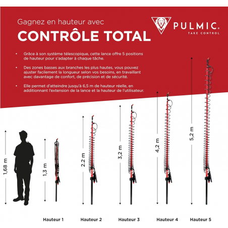 Lance télescopique 5m - PULMIC