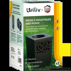 Lot de 2 Pièges à moustiques anti ponte MINI WILIV - HOME DEFENSE