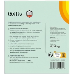 Lot de 8 plaques adhésives pour pièges à moustiques anti ponte MINI WILIV - HOME DEFENSE