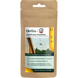 Lot de 3 recharges attractants pour piège à moustiques connecté WILIV - HOME DEFENSE