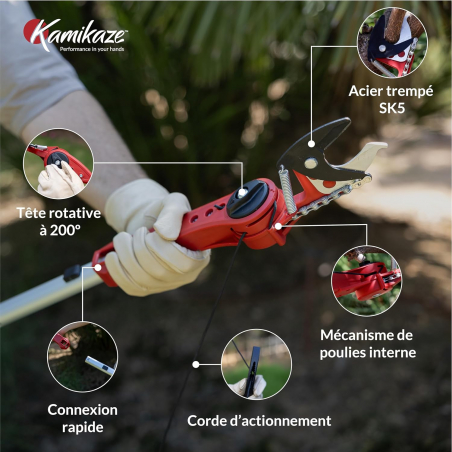 Sécateur MT-63 adaptable sur allonge télescopique - KAMIKAZE
